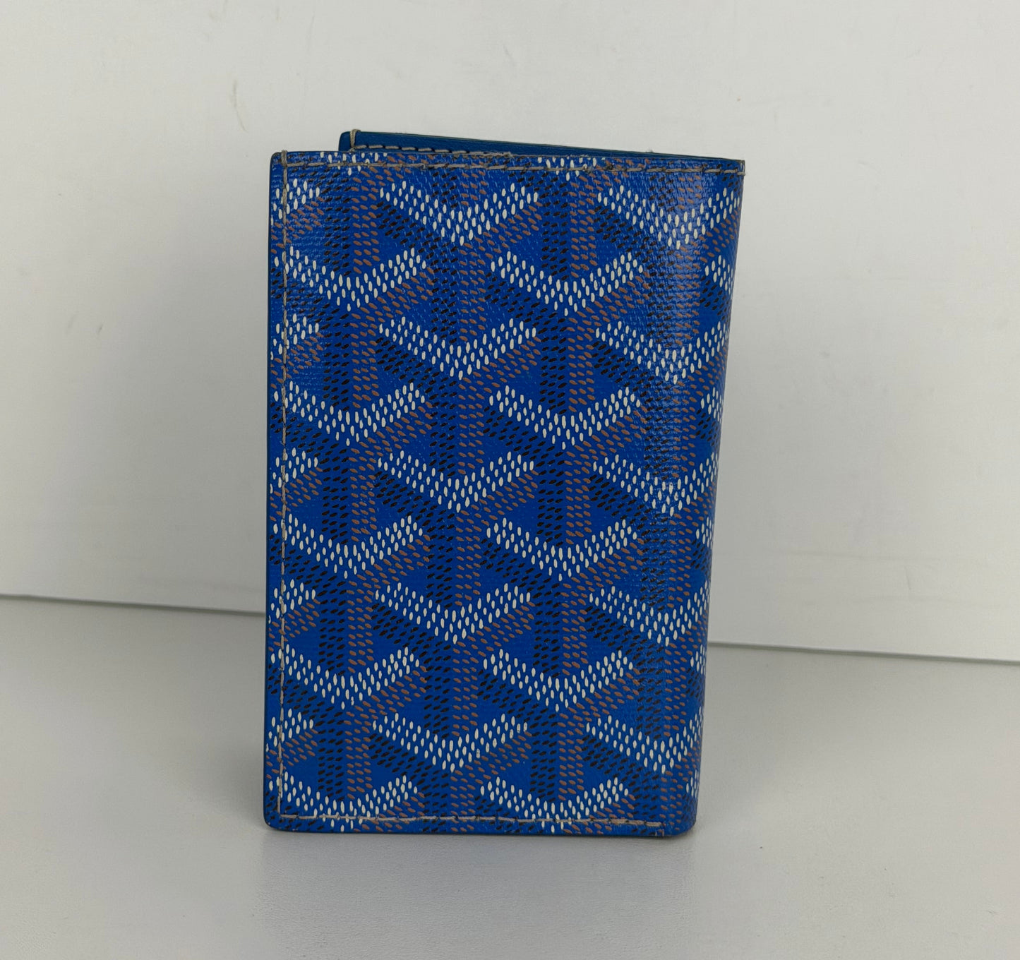 Goyard Saint-Marc Bi-Fold Card Wallet in Blue Goyardine Coated Canvas YK-2