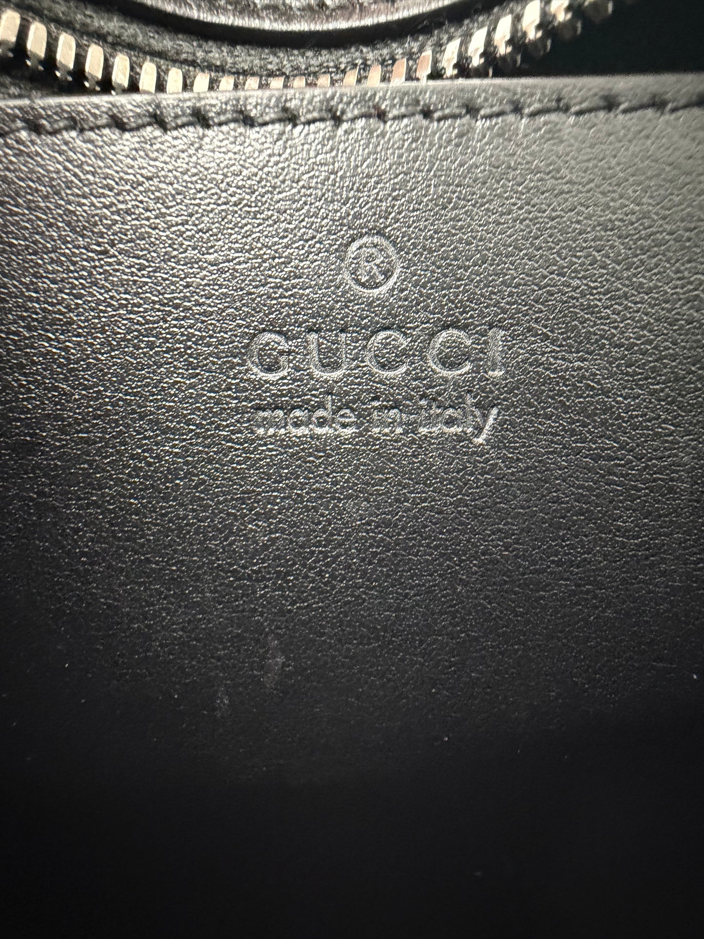 Gucci Monochrome GG Marmont Chain Shoulder Bag Small in Black Quilted Leather YS-13