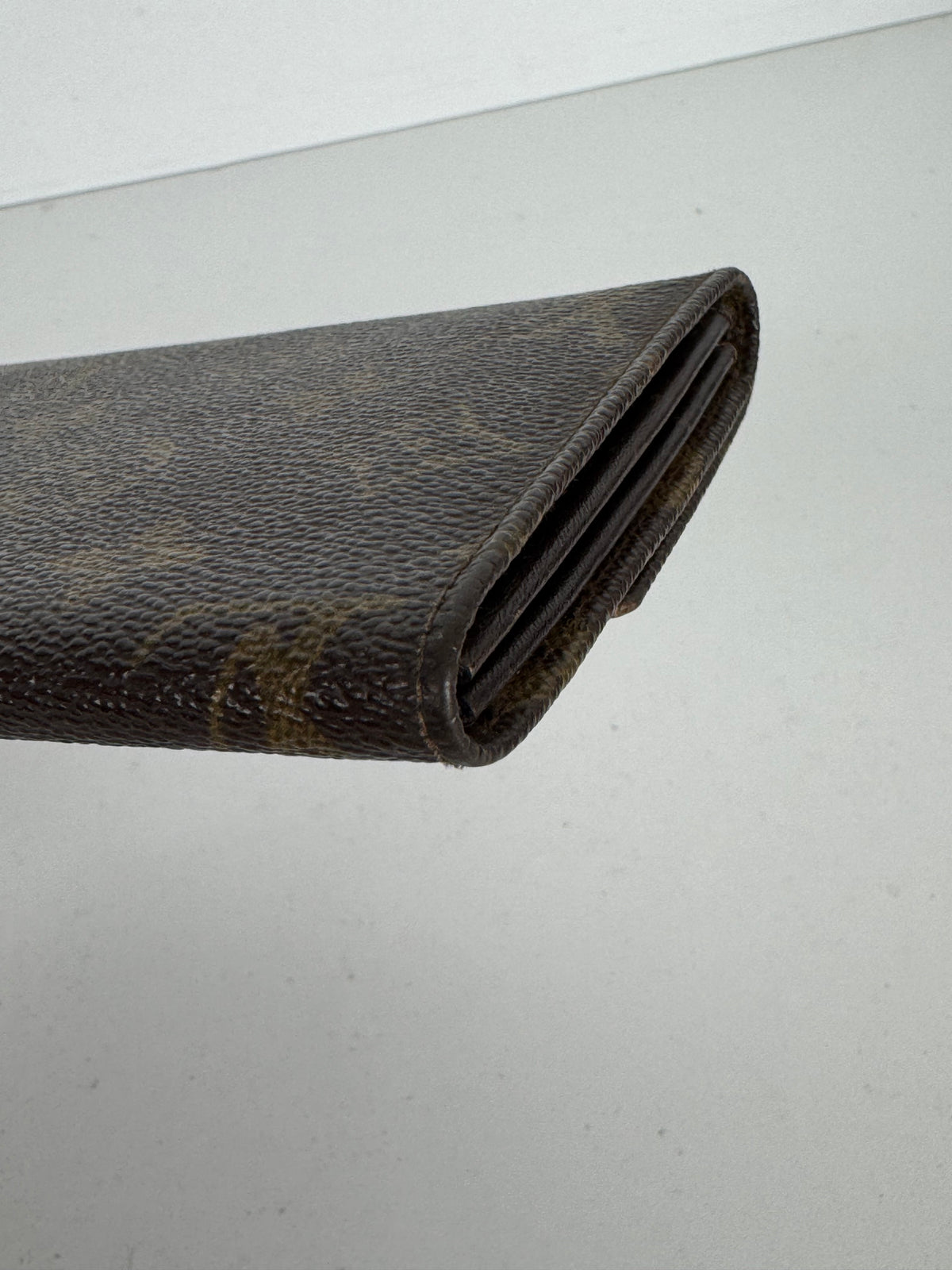 Louis Vuitton Long Wallet in Brown Monogram Coated Canvas Vintage K1