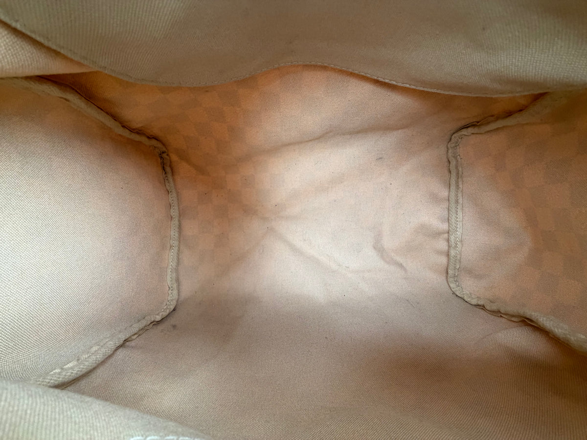 Louis Vuitton Speedy 30 Top Handle Bag in Damier Azur Coated Canvas 2010 YS27