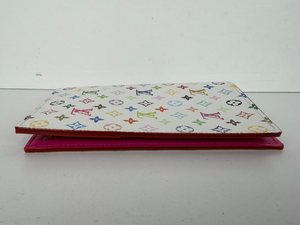 Louis Vuitton x Takashi Murakami Monogram Multicolor Passport Cover in Coated Canvas NFC K3