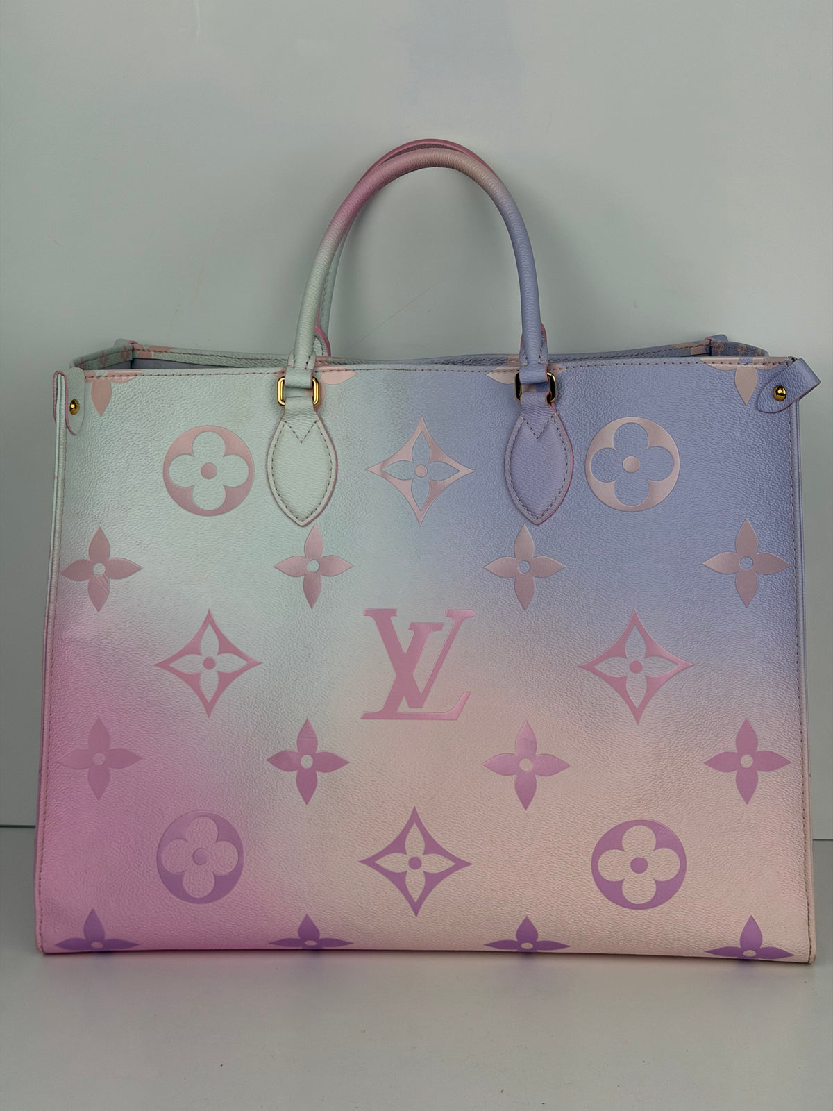 LAYAWAY Louis Vuitton OnTheGo GM Tote from the Spring in the City Sunrise Pastel Ombre Design