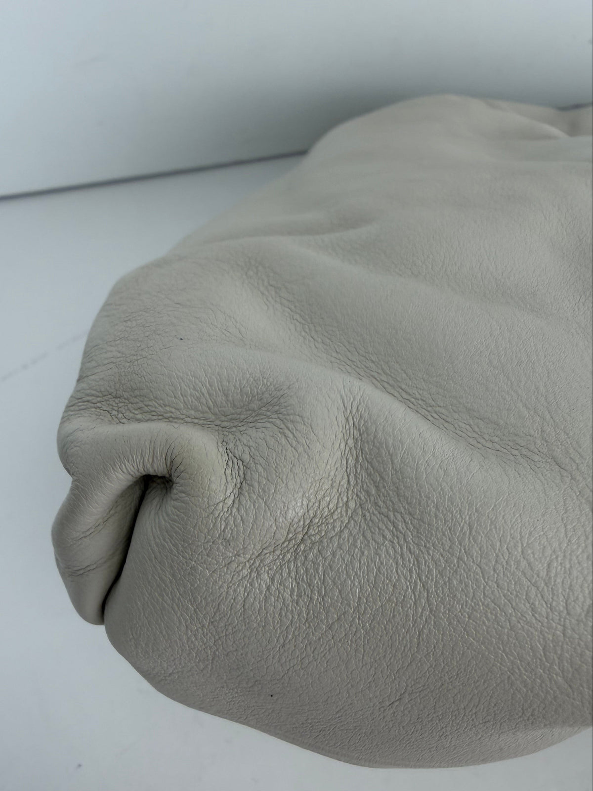 Bottega Veneta The Pouch Oversized Clutch in Off White Smooth Butter Calfskin Leather S05
