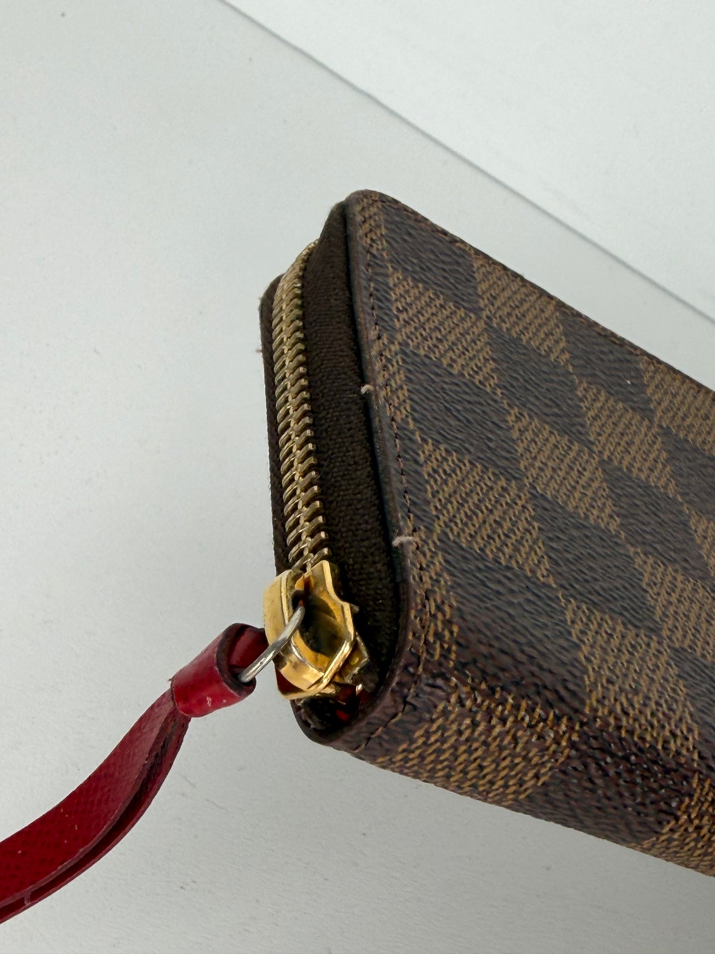 Louis Vuitton Clemence Zippy Wallet in Damier Ebene Coated Canvas 2019 Y