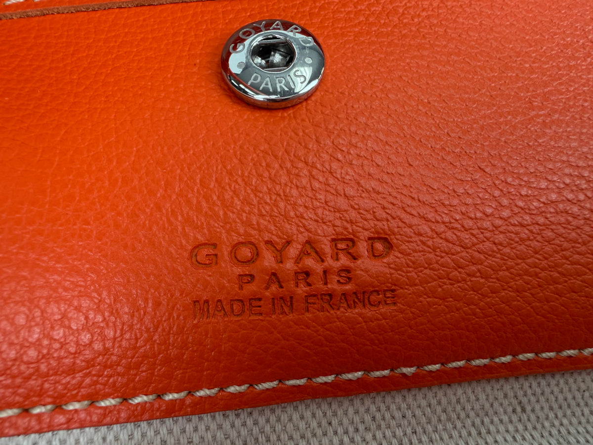 Goyard Goyardine St. Louis PM Goyard Tote in Orange Coated Canvas YD7