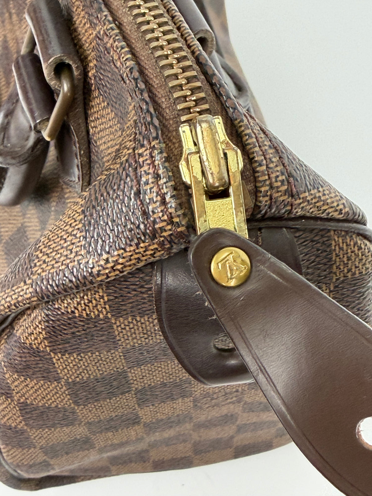 Louis Vuitton Soft Speedy 25 Handbag in Damier Ebene Coated Canvas 2008 YS-07