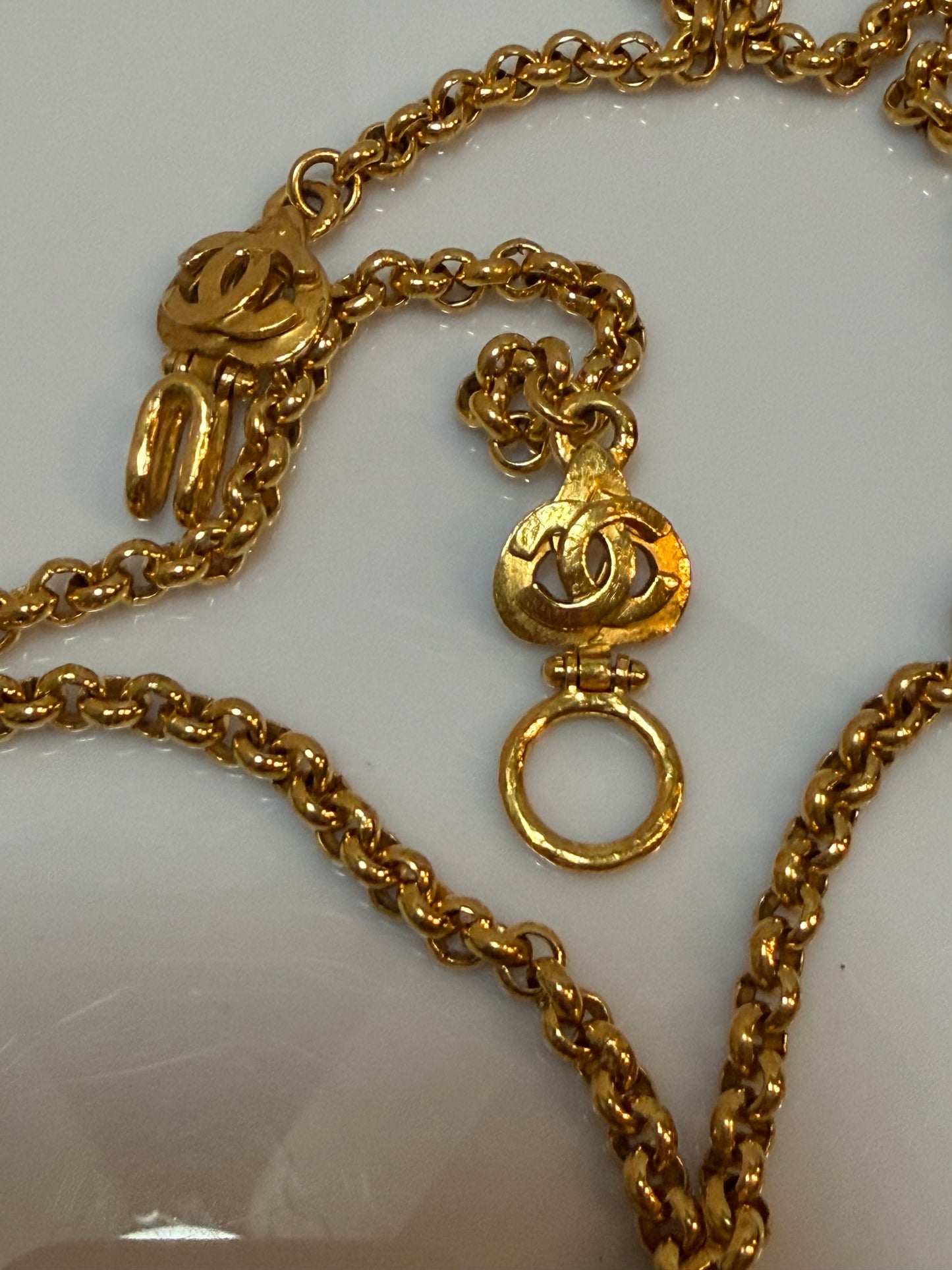 Chanel Vintage CC Logo Pendant Necklace