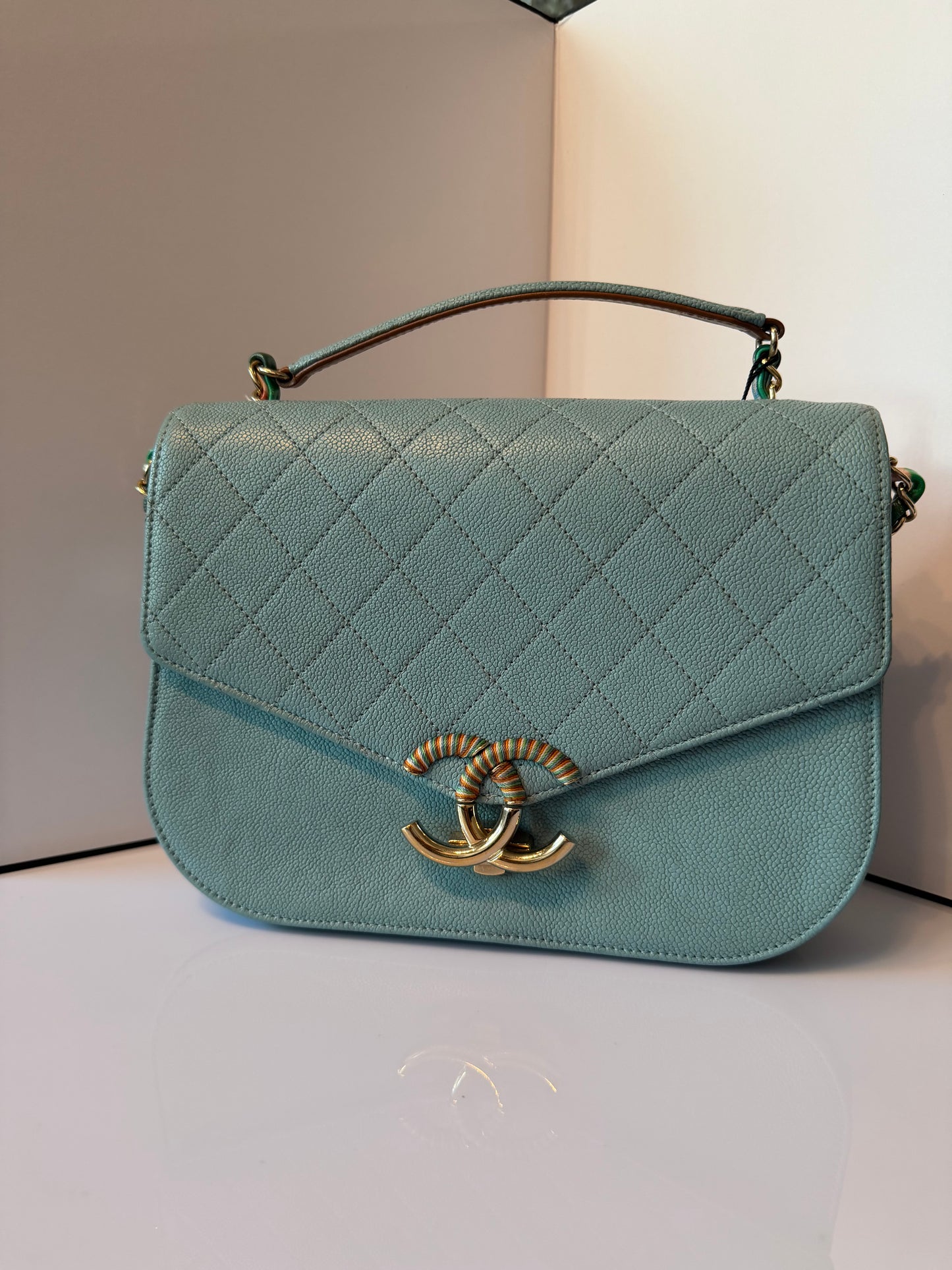 Chanel Paris-Cuba Thread Around Flap Bag Blue 2017