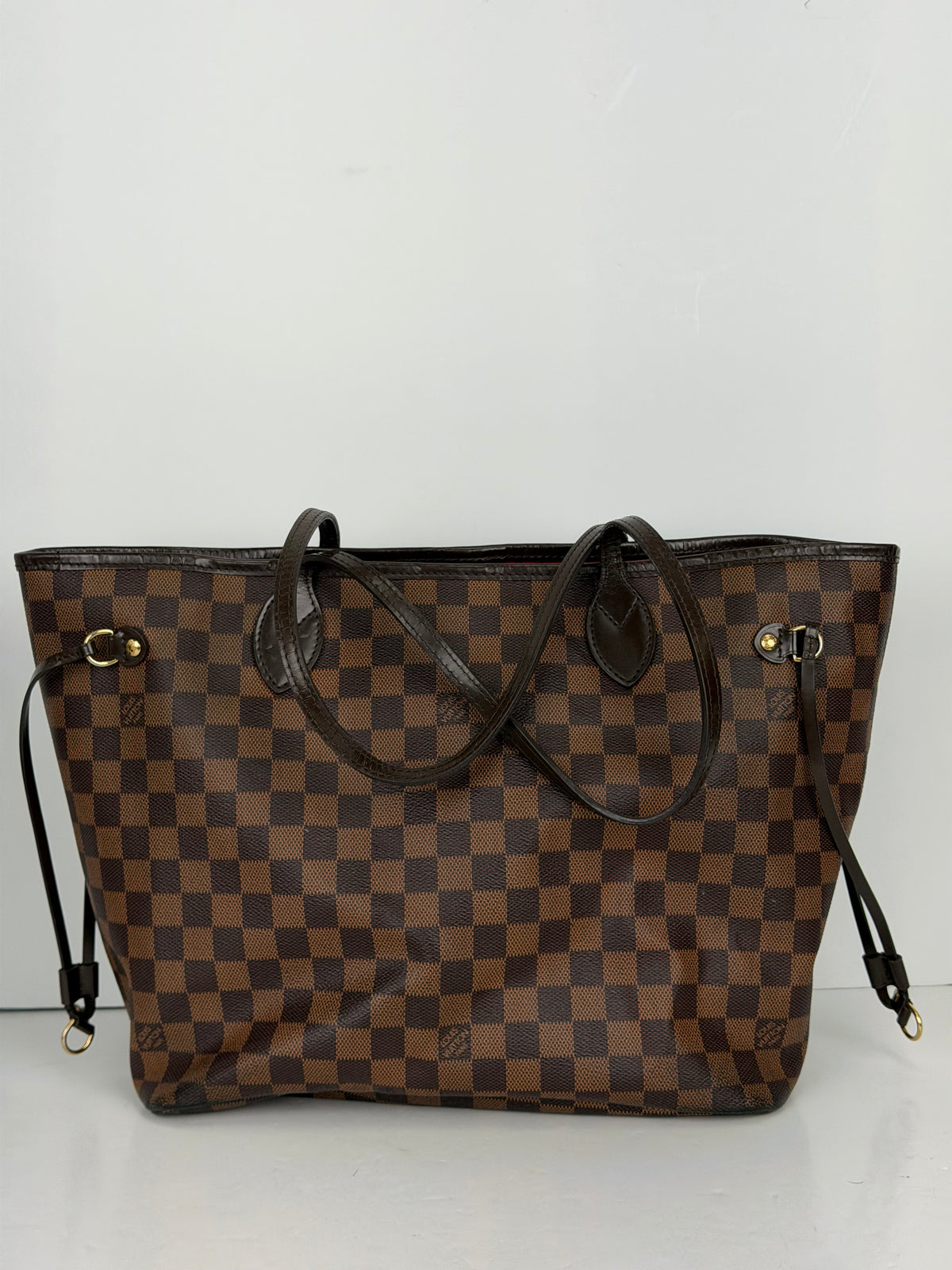 Louis Vuitton Neverfull MM Tote Bag in Damier Ebene Coated Canvas 2015 YS