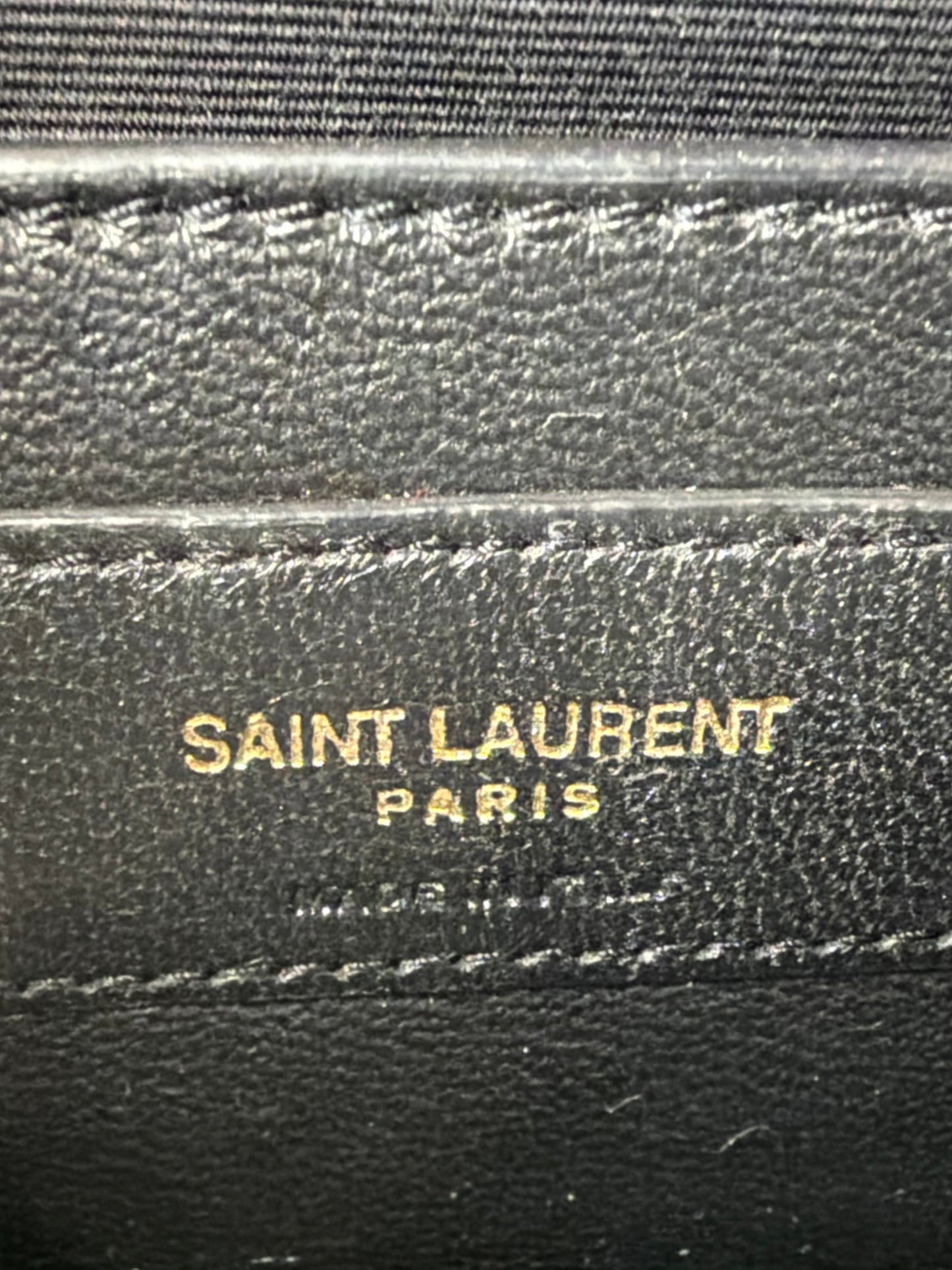 Saint Laurent Sunset Bag Small in Black Croc-Embossed Leather Gold Hardware YS-20