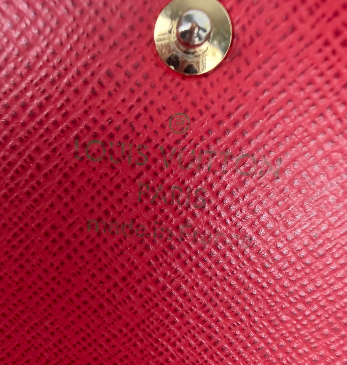 Louis Vuitton Damier Ebene Studded Sarah Wallet in Brown Coated Canvas YK-1