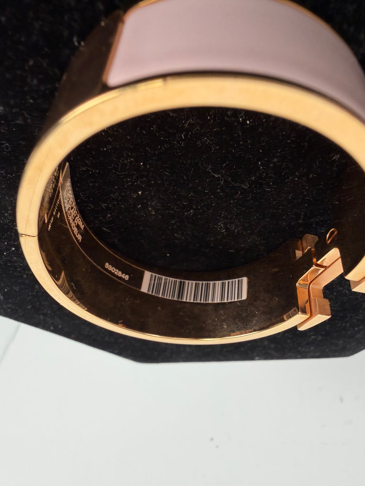 Hermes Clic Clac H Bracelet "H" Toggle Clasp in Rose Enamel & Gold  K3