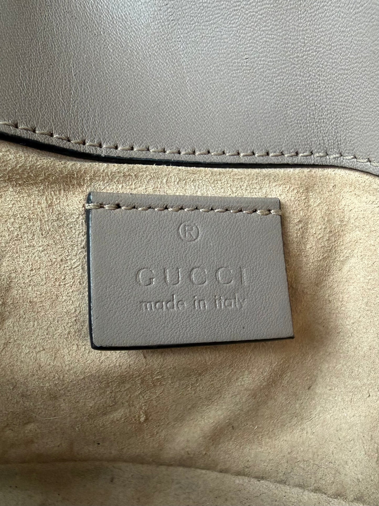 Gucci GG Marmont Bag Mini in Beige Quilted Leather S-05