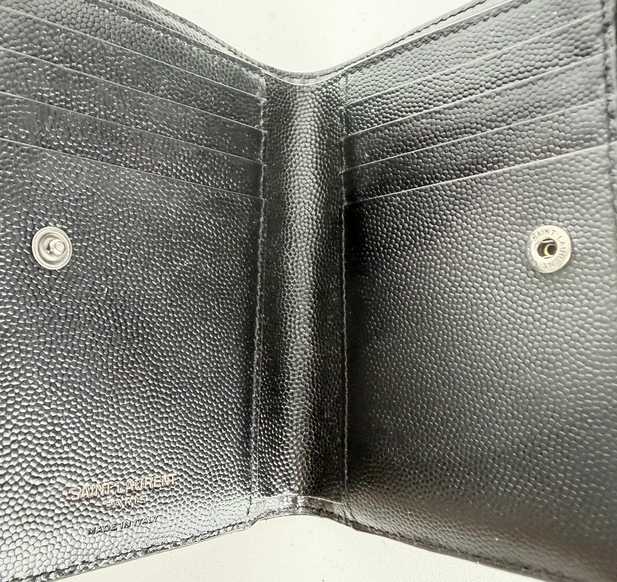 Saint Laurent Cassandre Matelasse Zipped Fragments Card Case Wallet K-1