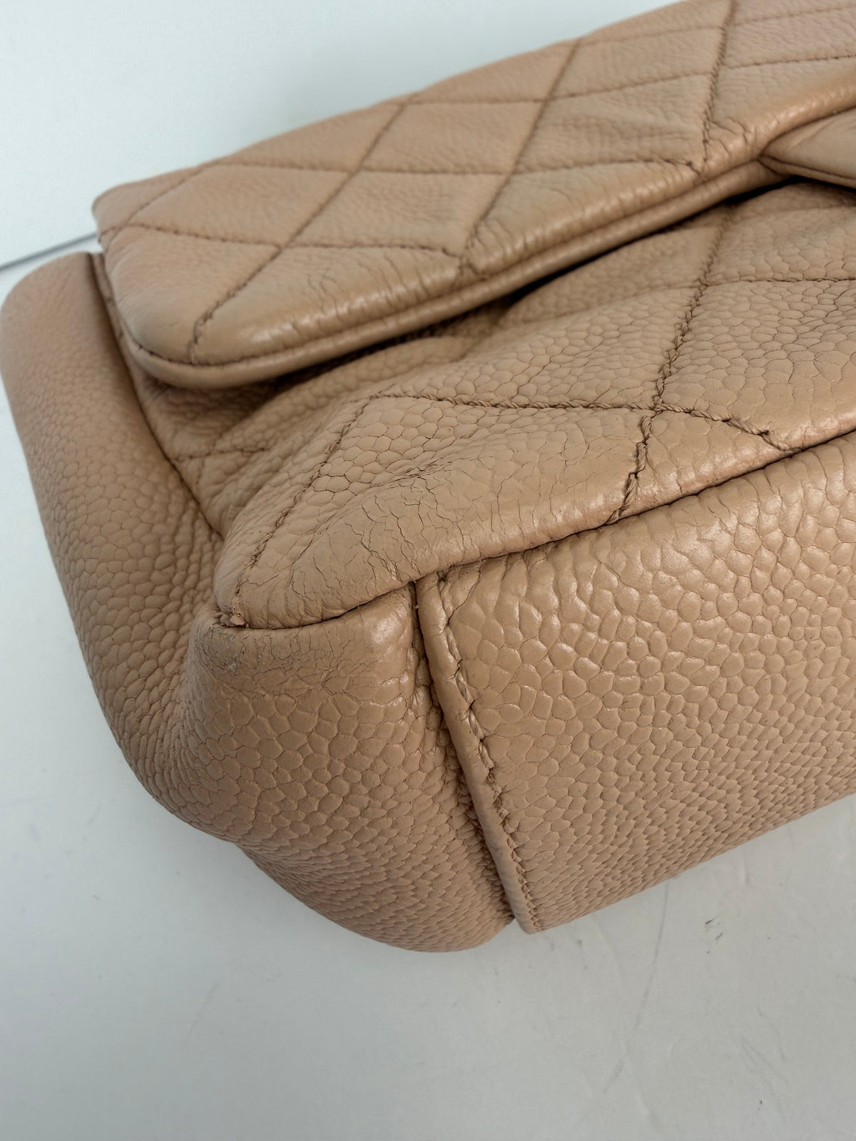 Chanel Trapezio Flap Bag in Quilted Beige Leather 2012-2013 YF1