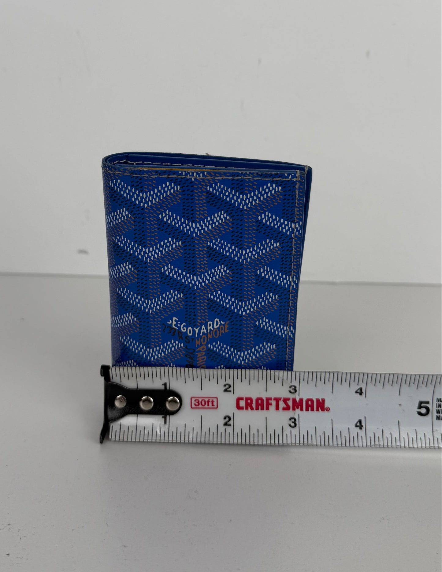 Goyard Saint-Marc Bi-Fold Card Wallet in Blue Goyardine Coated Canvas YK-2