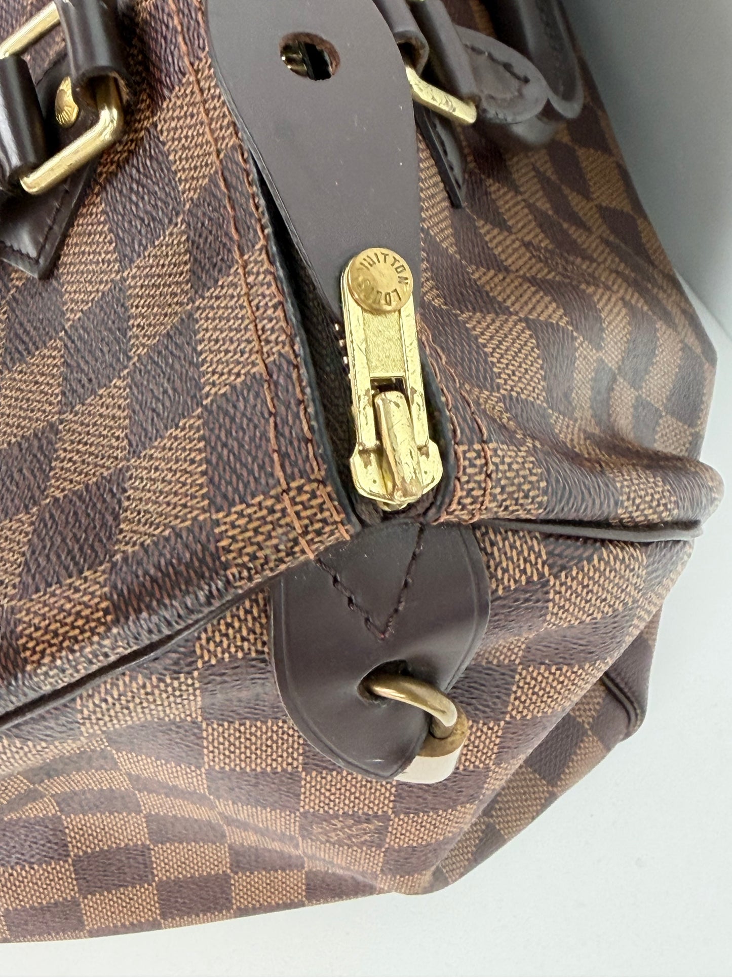 Louis Vuitton Speedy Handbag 30 in Damier Ebene Coated Canvas 2018 YS-14