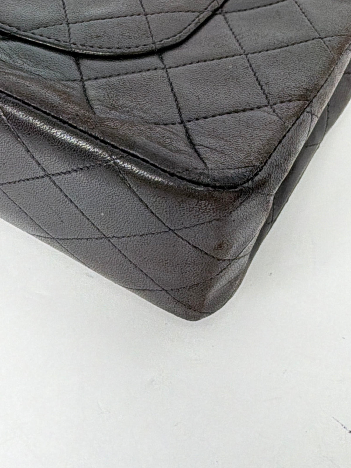 Chanel Classic Double Flap Bag Medium Vintage in Dark Brown Leather 1994-1996 YE-5