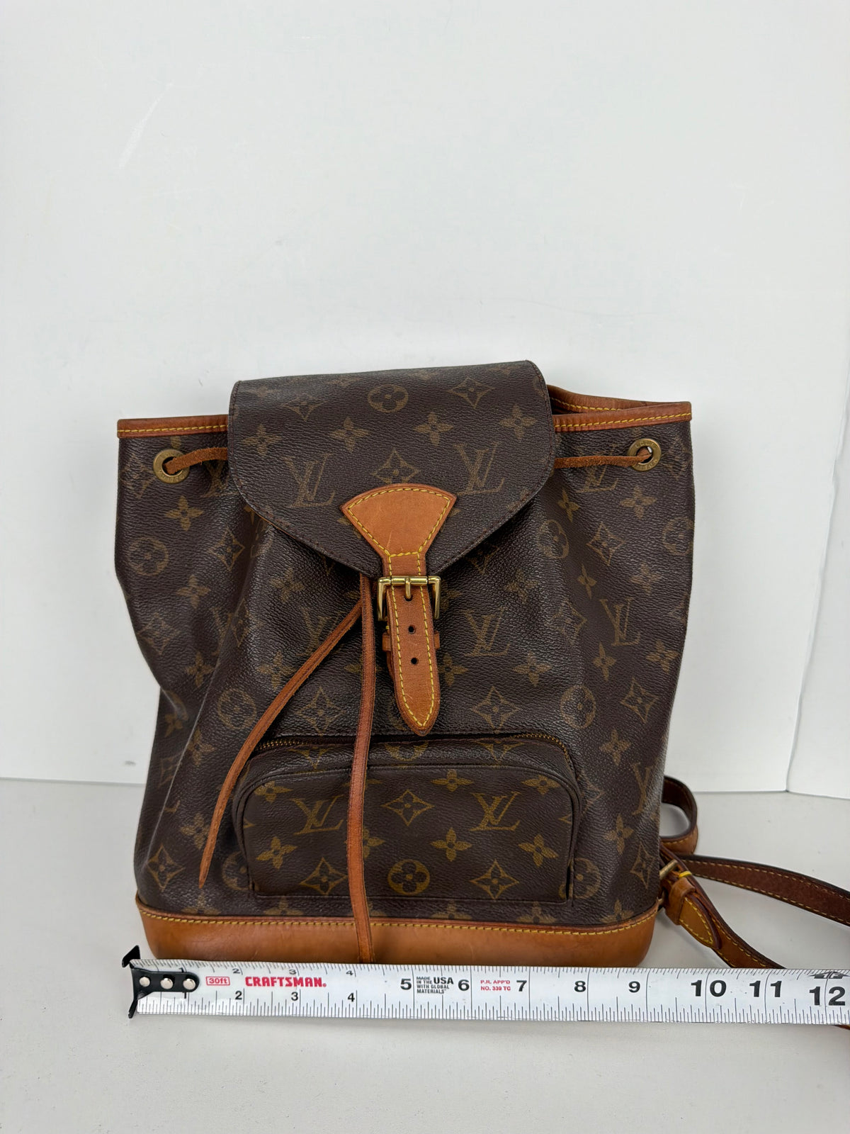 Louis Vuitton Monogram Montsouris Backpack Brown Coated Canvas 1999