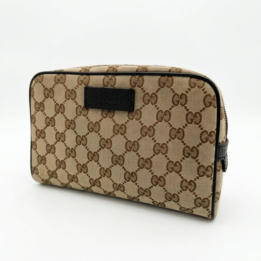 Gucci GG Canvas Belt Bag Waist Pouch in Beige and Brown GG monogram YS23
