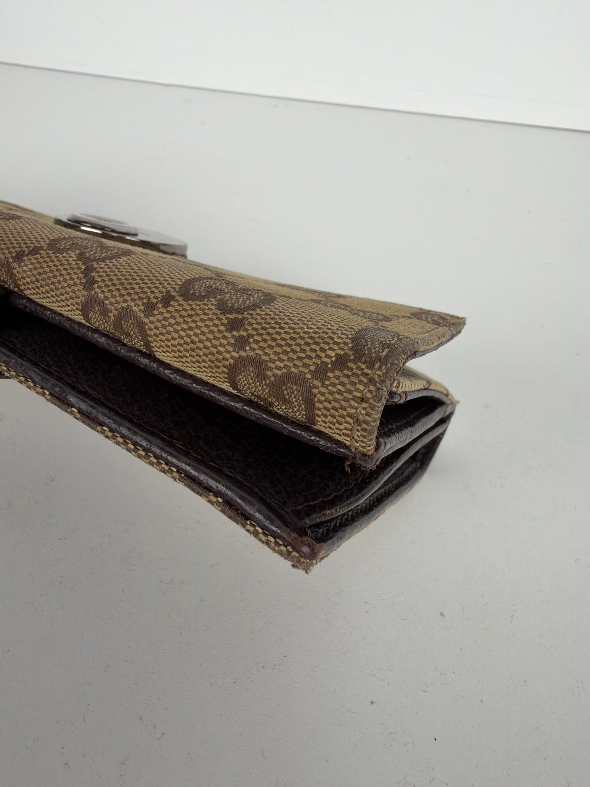 Gucci Canvas Eclipse Continental Wallet in Brown Canvas