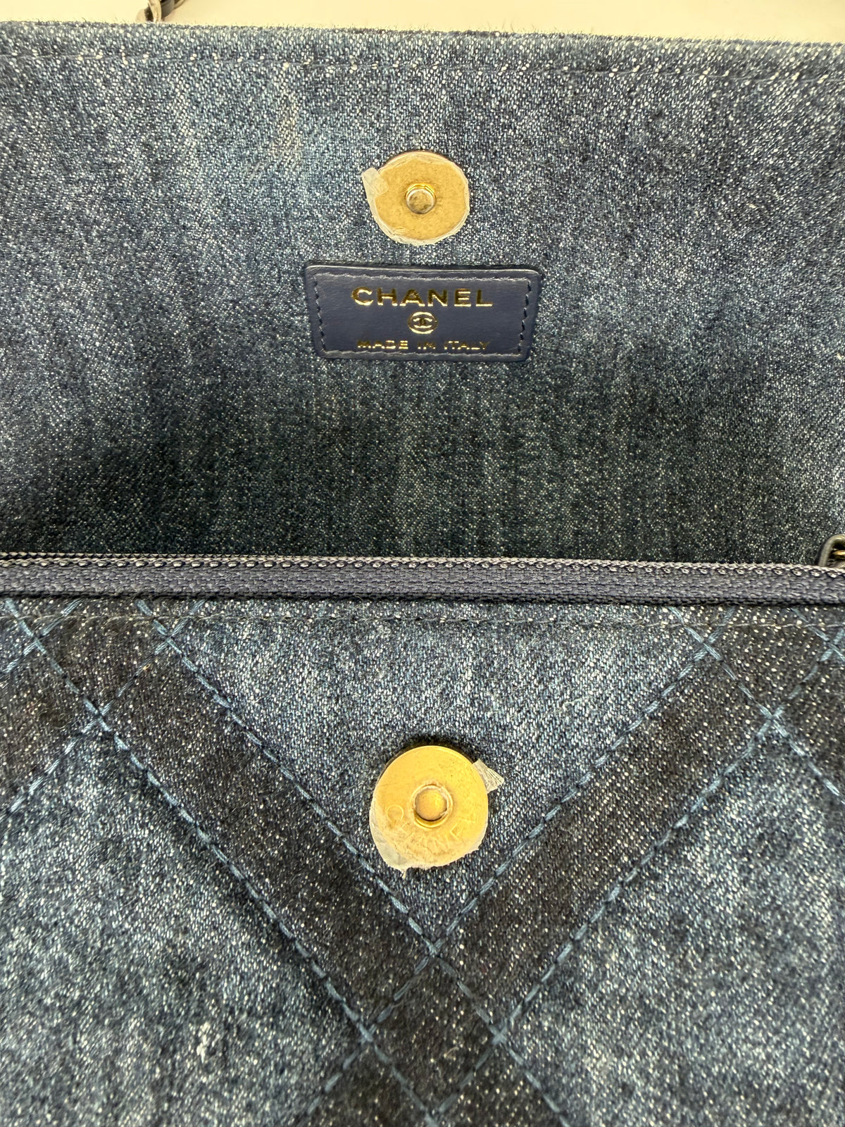 Chanel 19 Flap Bag Crafted in Blue Quilted Denim NFC YC8 L1