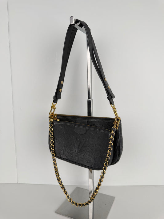 Louis Vuitton Multi Pochette Bag in Black Monogram Empreinte Leather NFC C-9