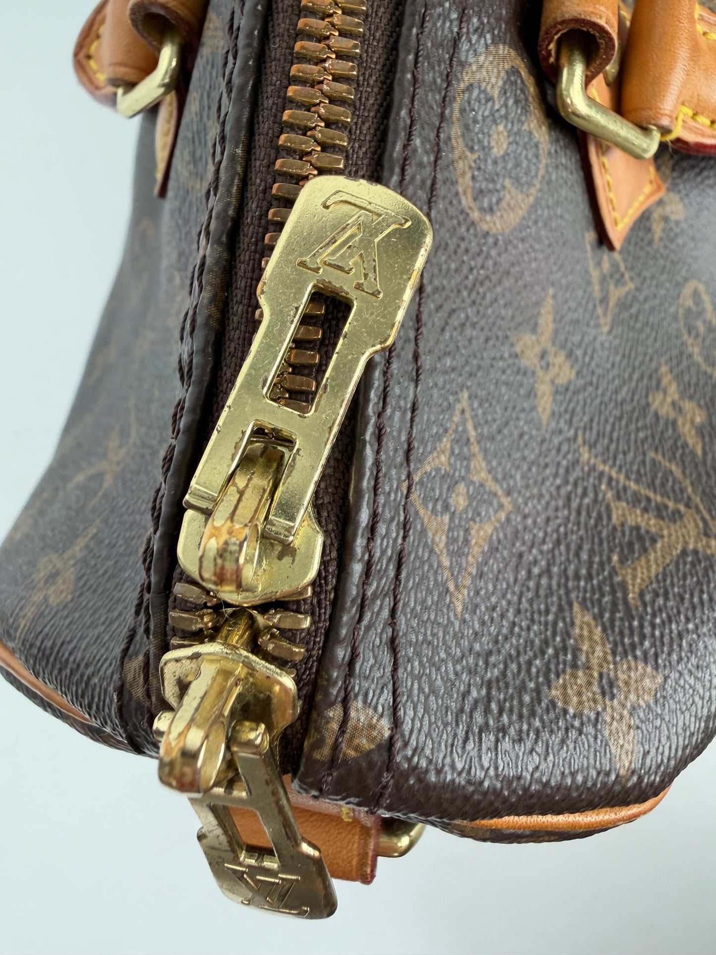Louis Vuitton Monogram Speedy 30 Handbag in Brown LV Monogram Coated Canvas 2016 YE-8