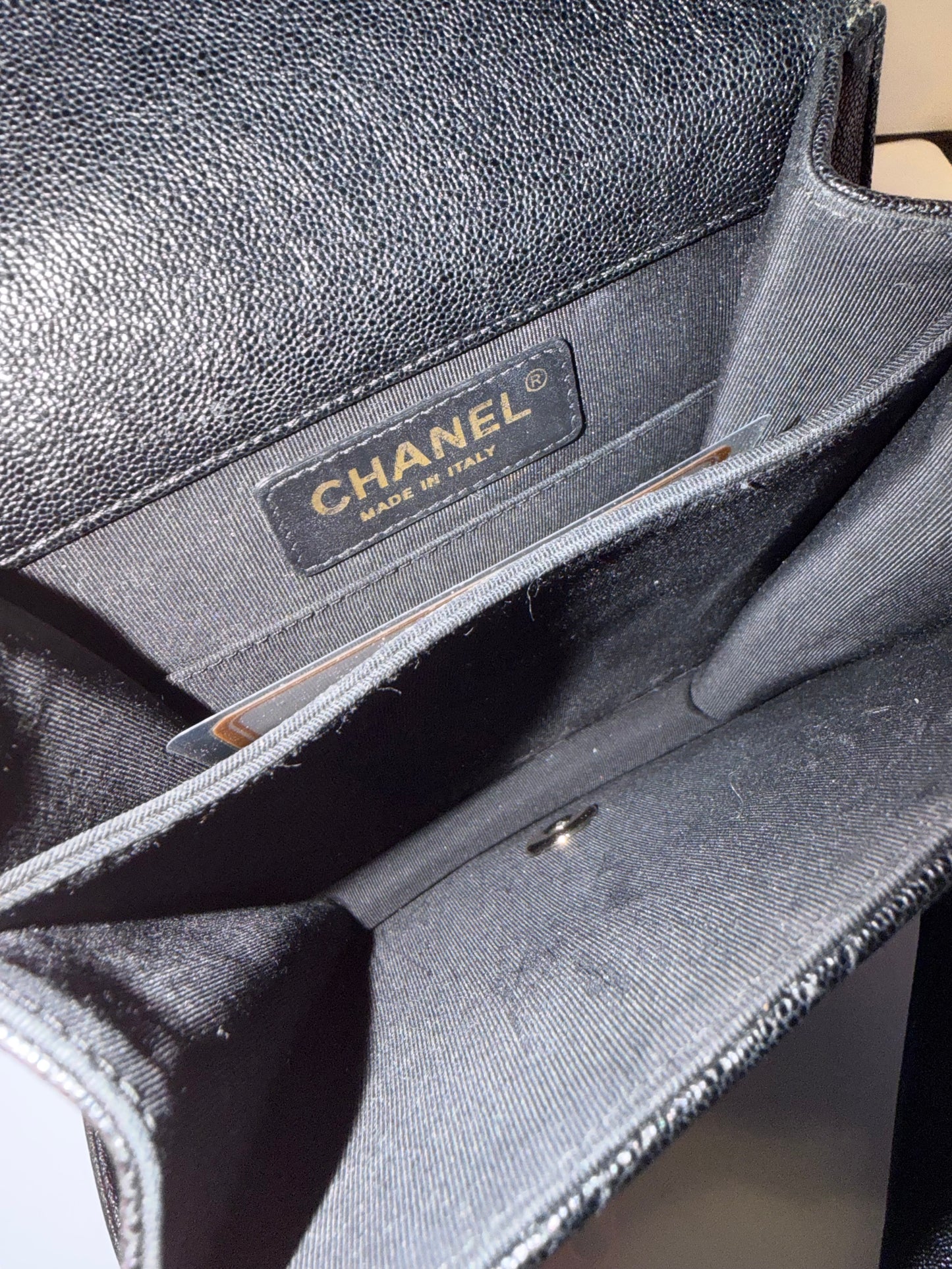 Chanel Quilted North South Boy Flap Shoulder Bag Black