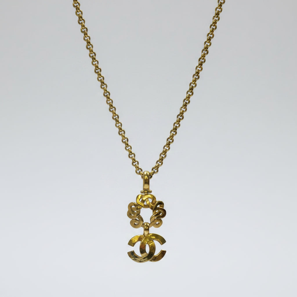Chanel Vintage CC Logo Pendant Necklace