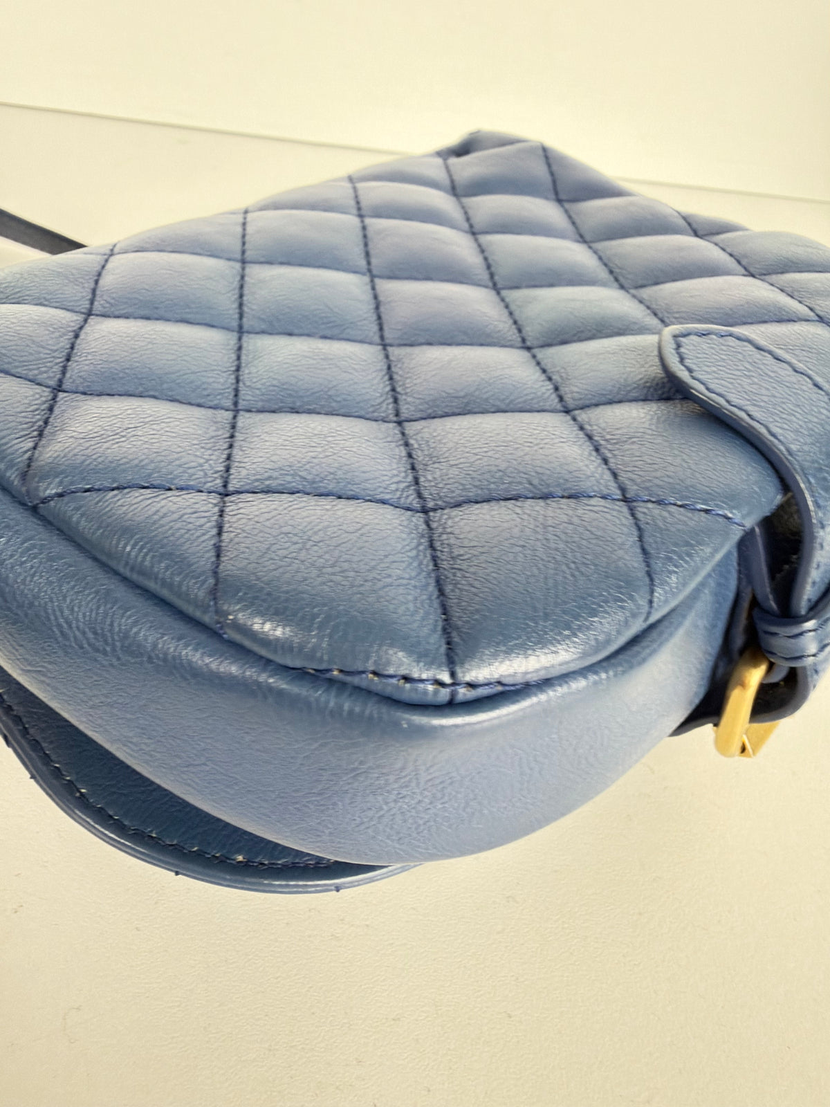 Chanel Casual Trip Small Crossbody Bag in Blue Quilted Calfskin Leather 2018-2019