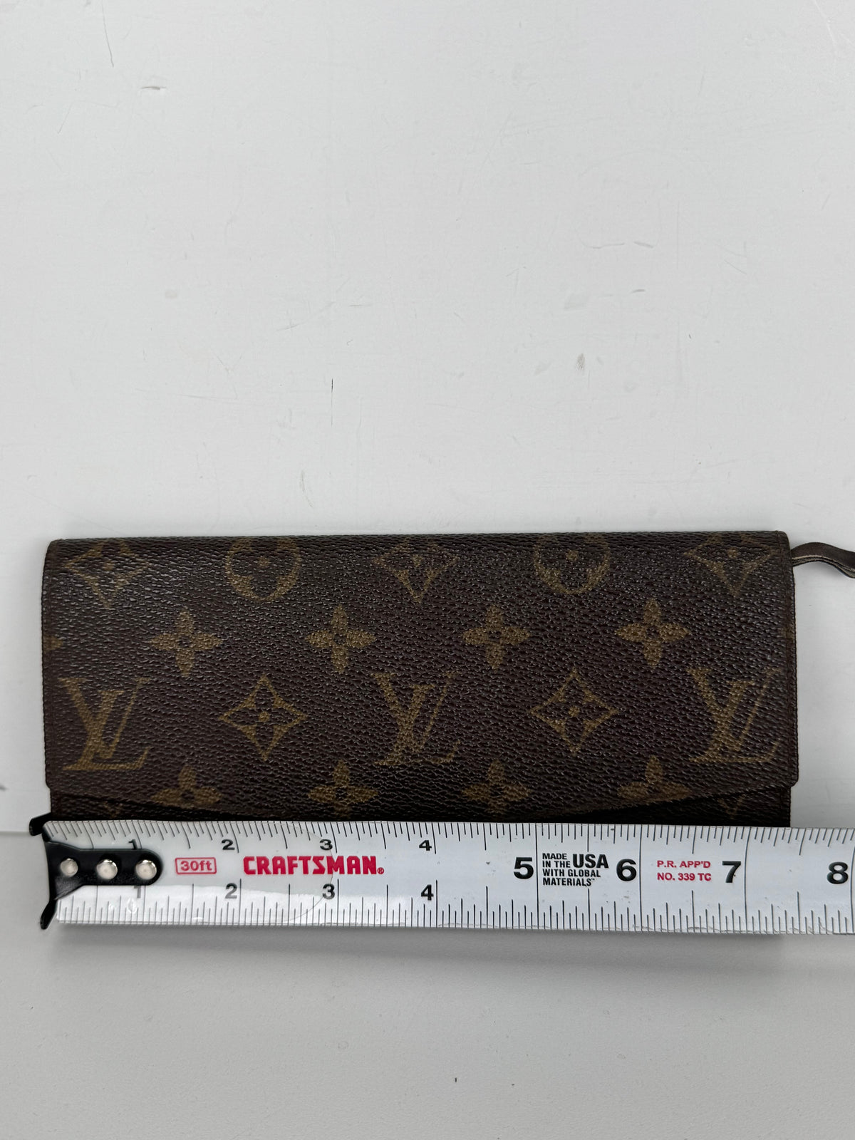 Louis Vuitton Long Wallet in Brown Monogram Coated Canvas Vintage K1