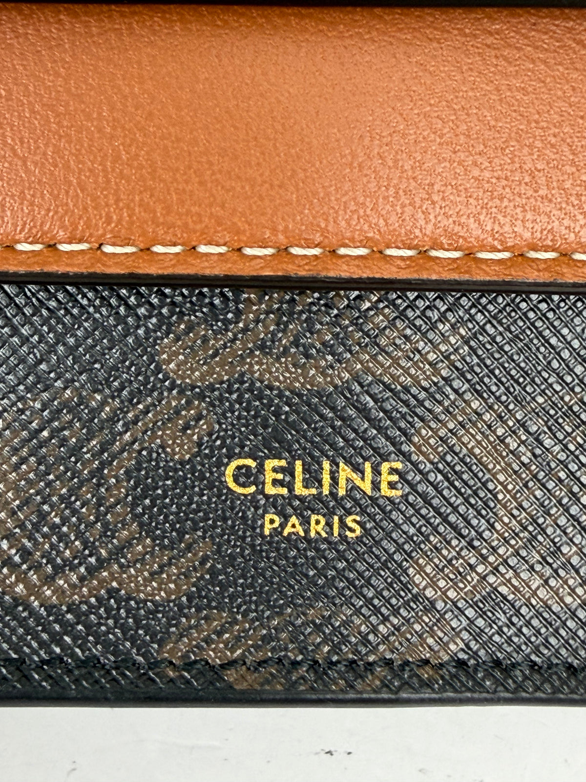 Celine Wallet On Strap Bag in Brown & Tan Triomphe Canvas YS24