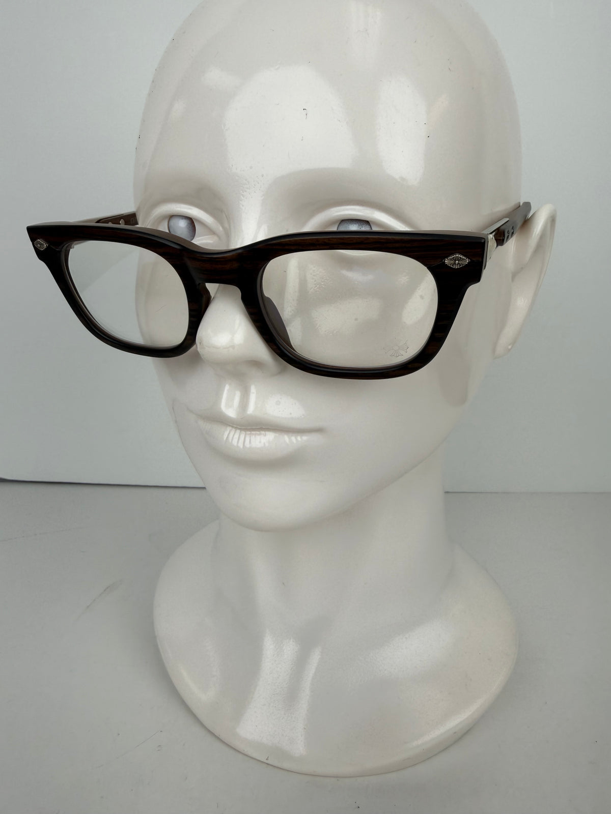 Chrome Hearts BAGGINS Wayfarer Eyeglasses in Brown Wood Grain YK1