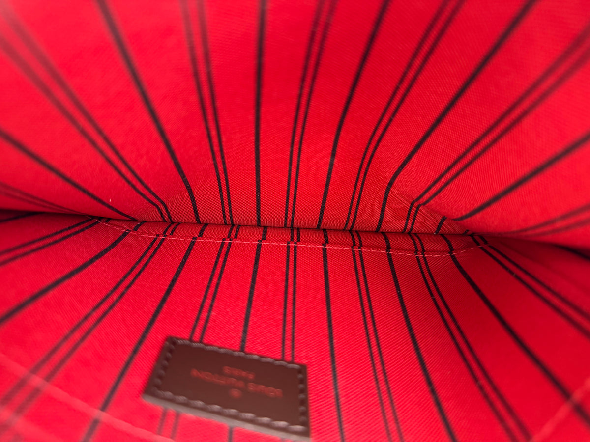 Louis Vuitton Neverfull Pouch in Damier Ebene Coated Canvas YK-2