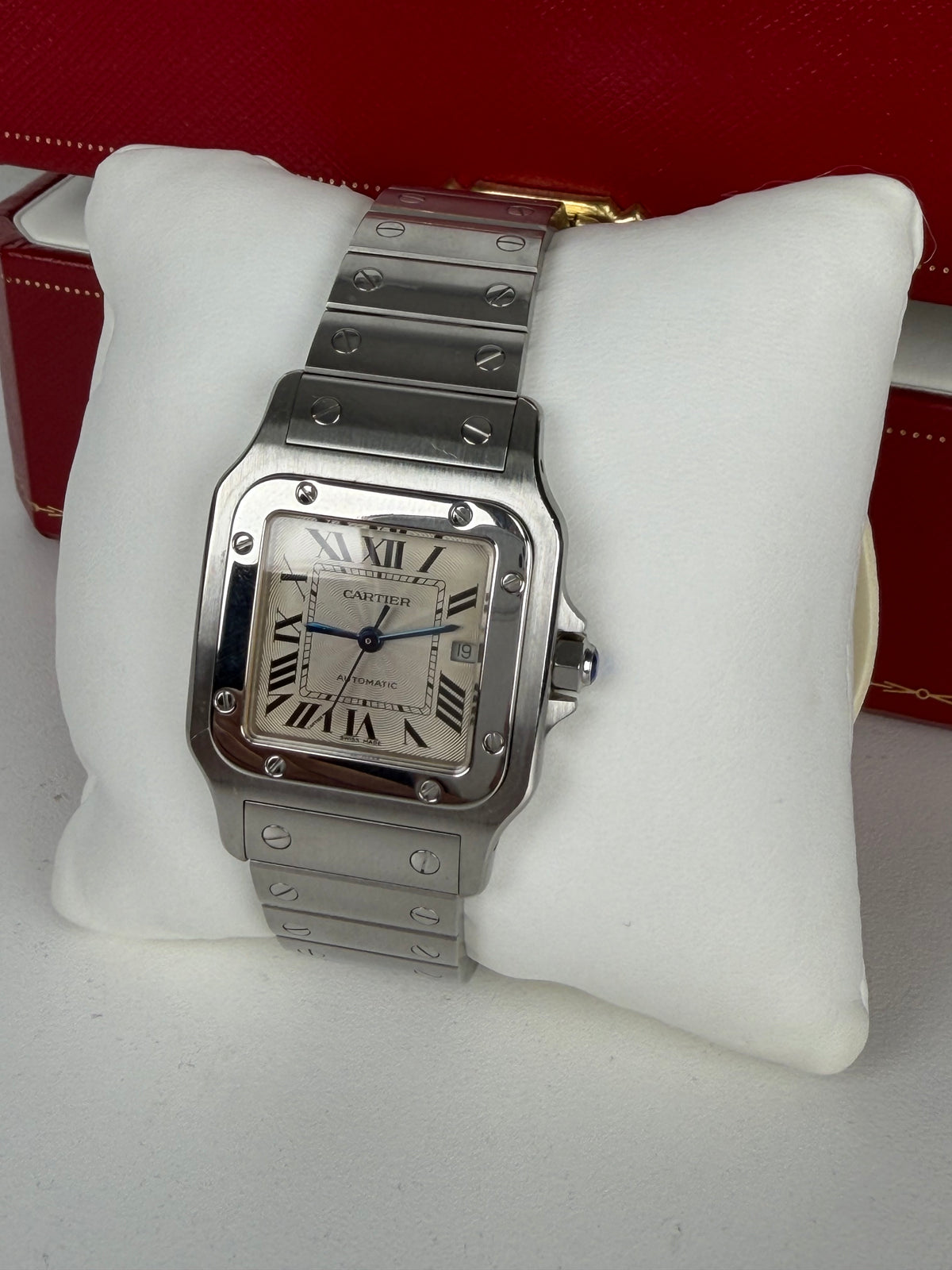 Cartier Santos Galbée 2319 29mm medium stainless steel with box