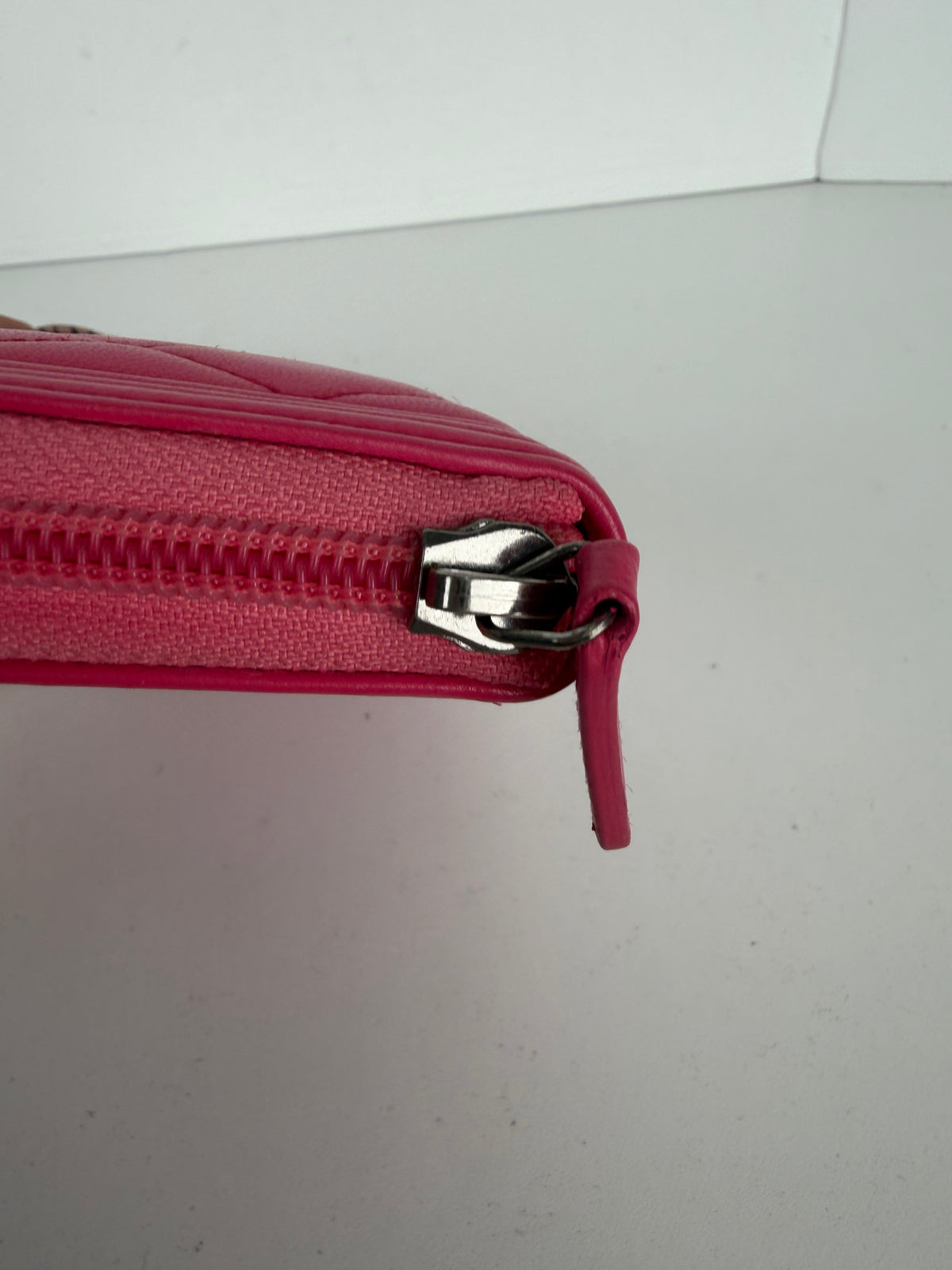 Chanel Boy Zip Around Wallet in Pink Quilted Lambskin Leather K3