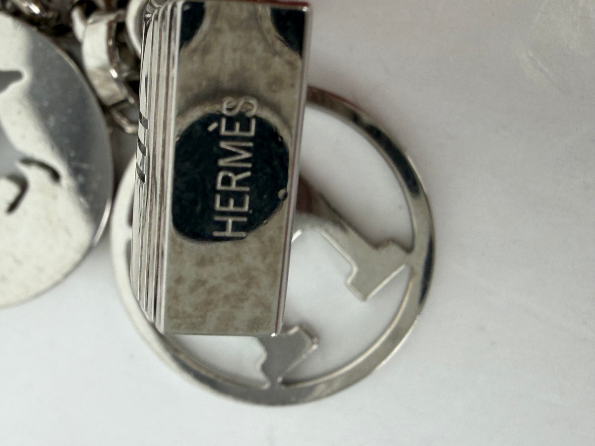 Hermes Breloque Olga Bag Charm in Silver-Tone Palladium-Plated Metal