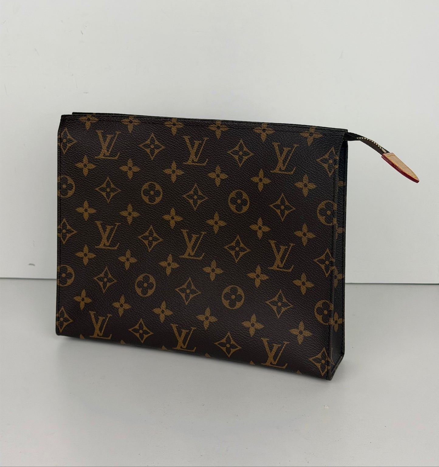 Louis Vuitton Monogram Toiletry Pouch Bag 26 in Brown LV Monogram Coated Canvas NFC Y