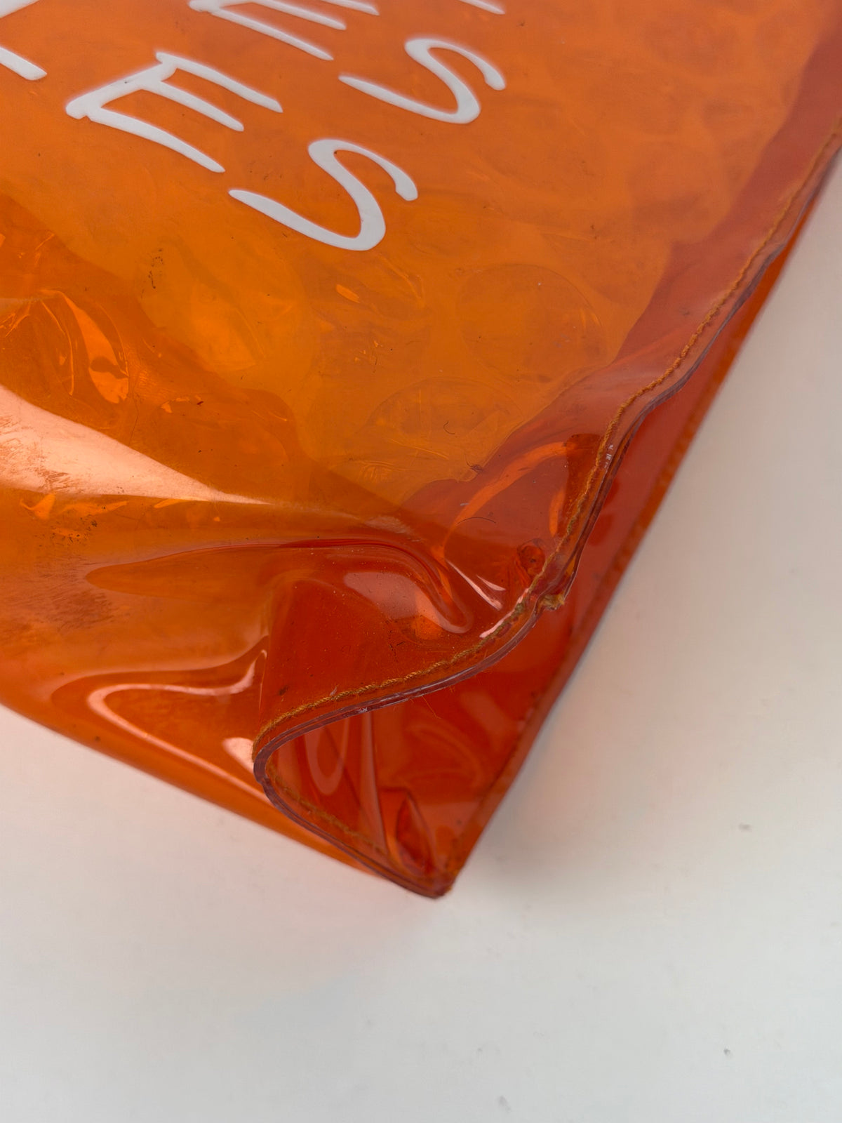 Hermes Souvenir De L'Exposition Kelly Orange Vinyl Hand Bag 1998