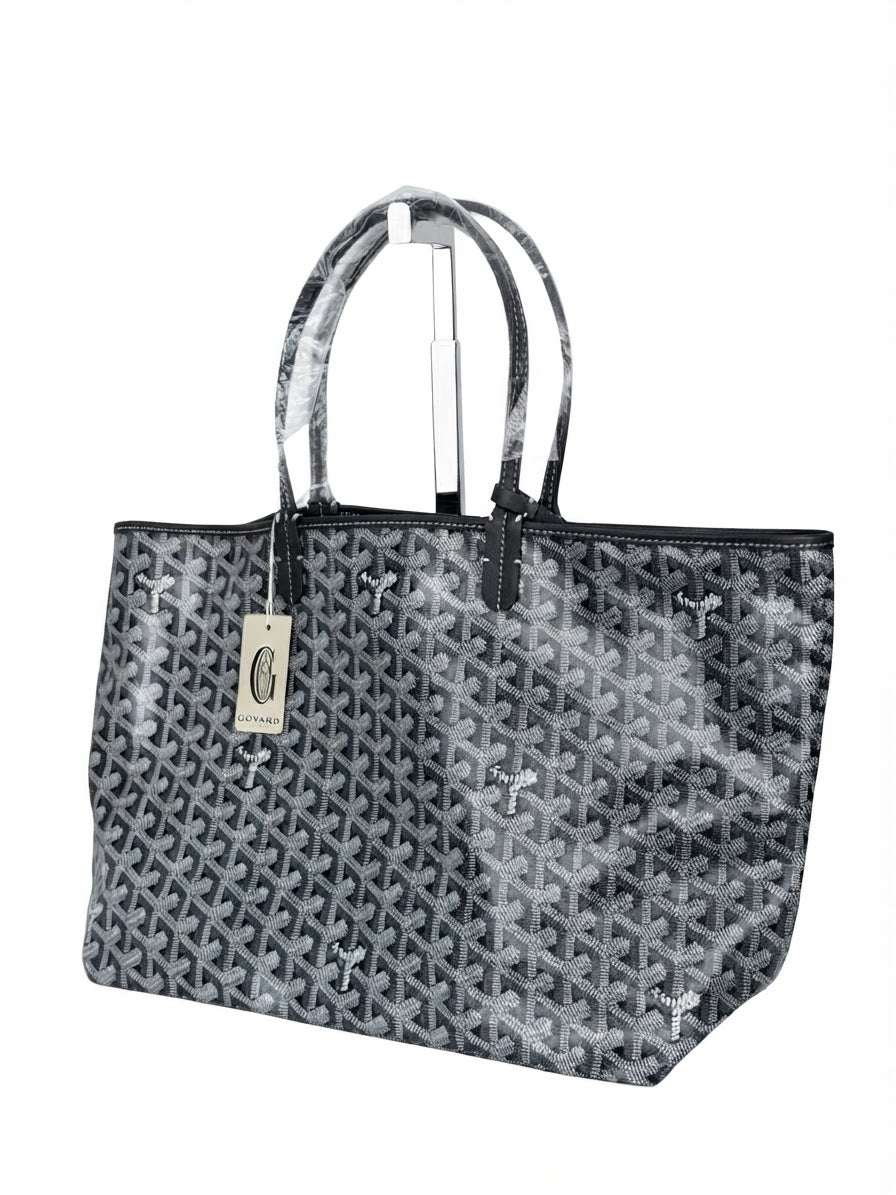 Goyard Saint Louis PM Tote Bag in Gray Goyardine Coated Canvas YD-6