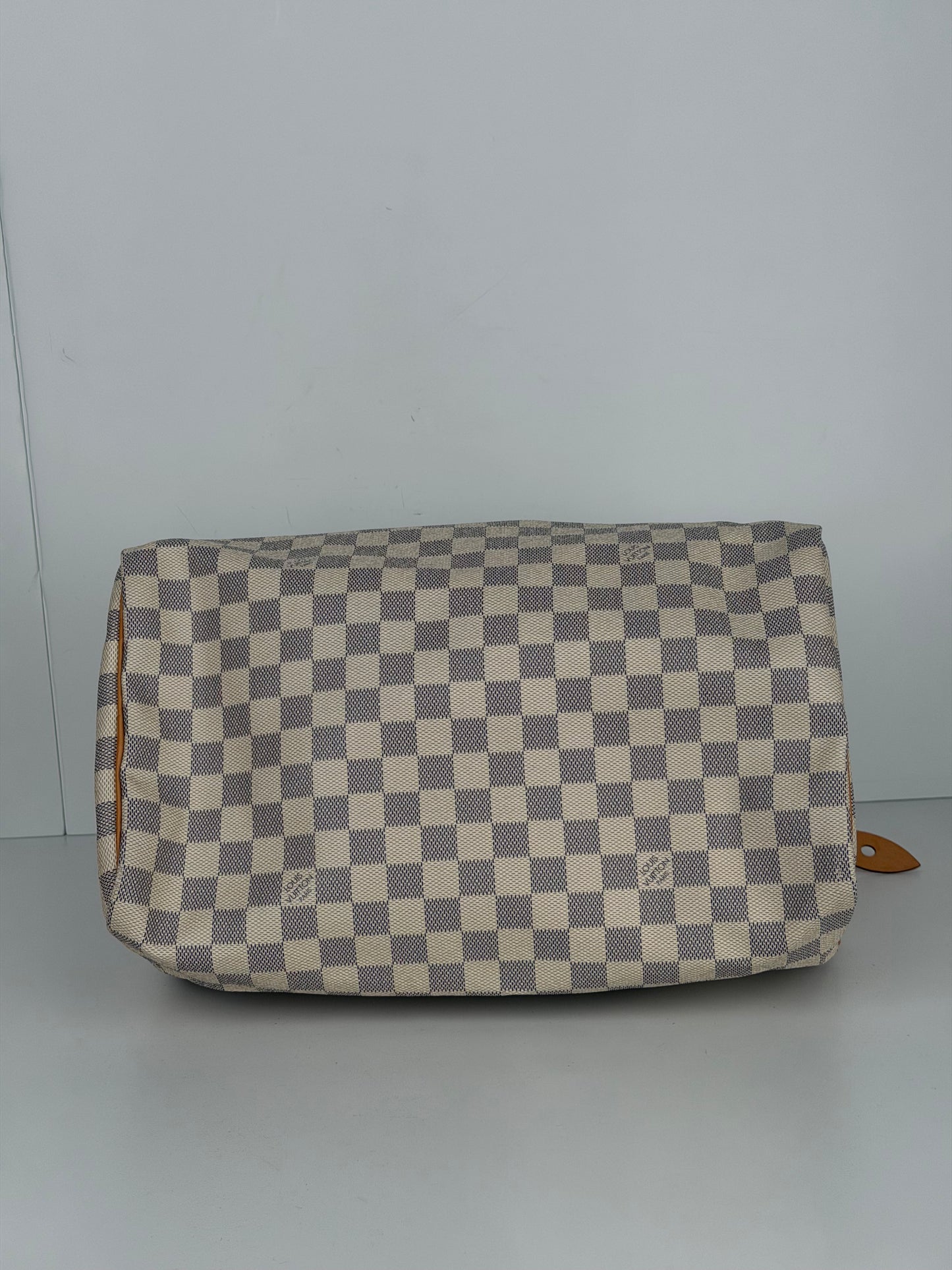 Louis Vuitton Speedy Handbag 35 in Damier Azur Coated Canvas 2016 YS