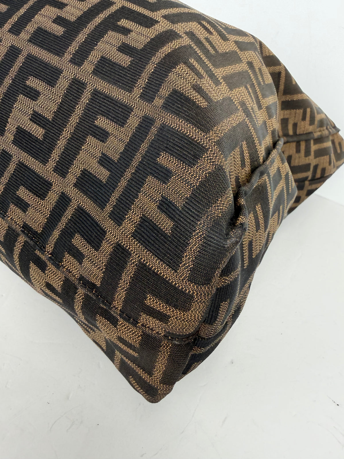 Fendi Tobacco Shopping Tote Bag in Zucca Monogram Brown Canvas YS09