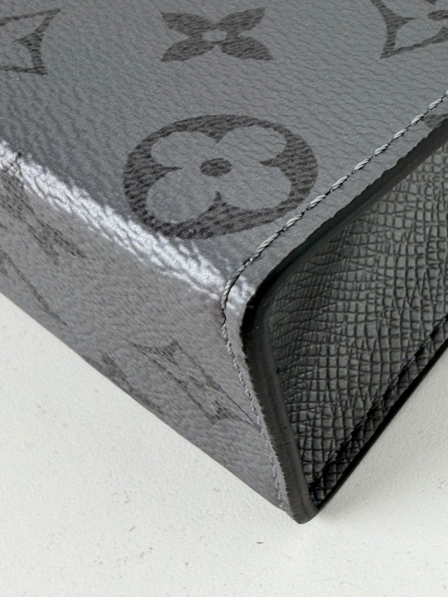 Louis Vuitton Voyage Pochette Bag MM Men's in Monogram Eclipse Coated Canvas NFC Y