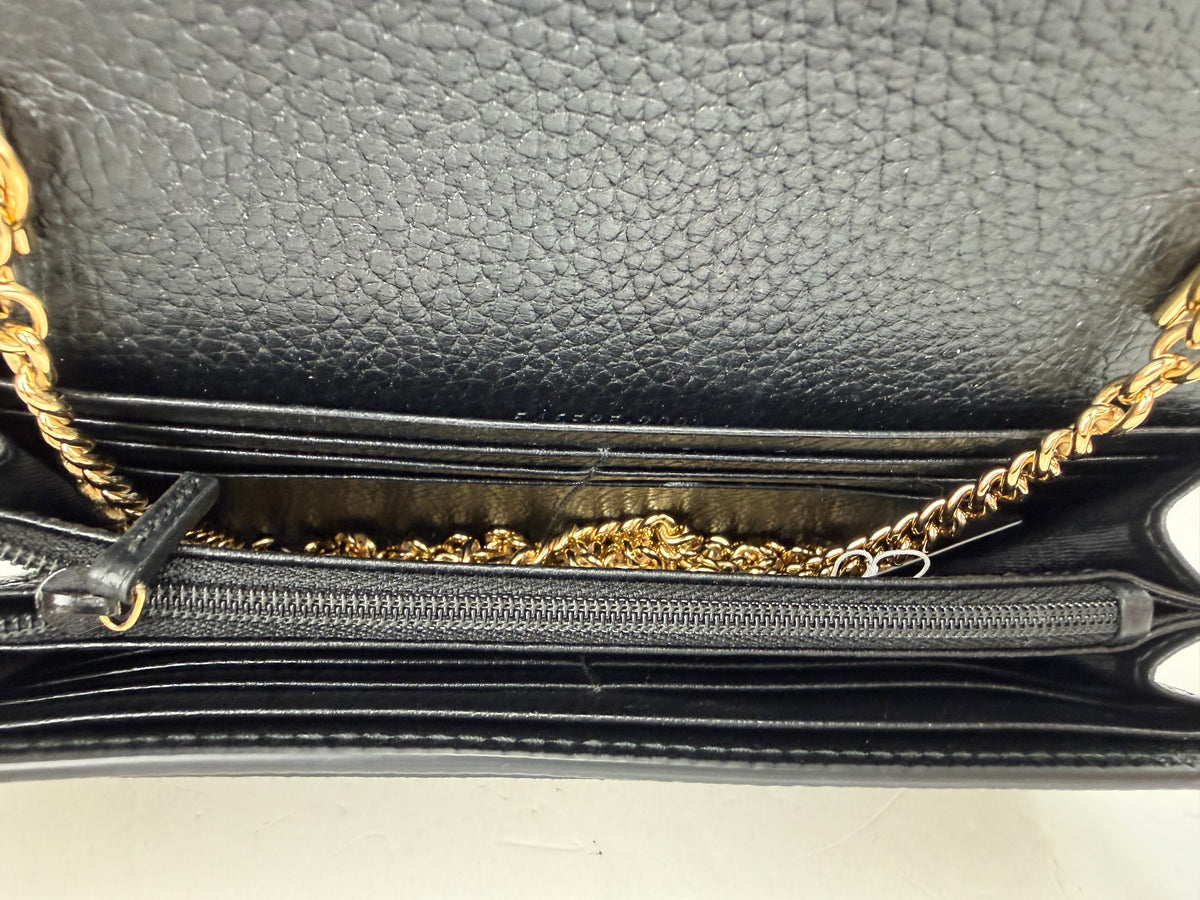 Gucci Bi-Color GG Marmont Continental Wallet t in GG Supreme Canvas YS14