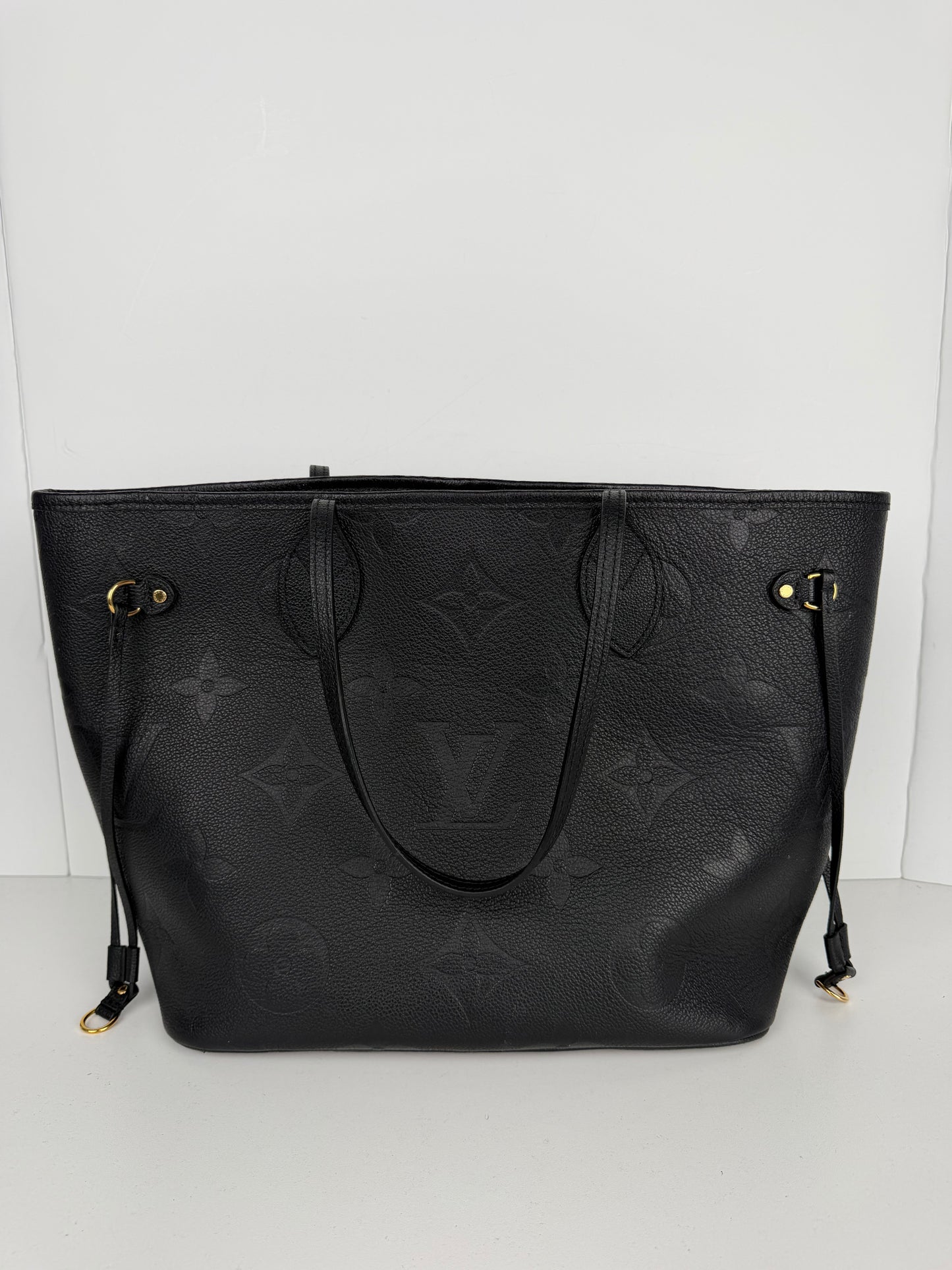 Louis Vuitton Neverfull Tote Bag MM in Black Monogram Empreinte Leather NFC YR-1
