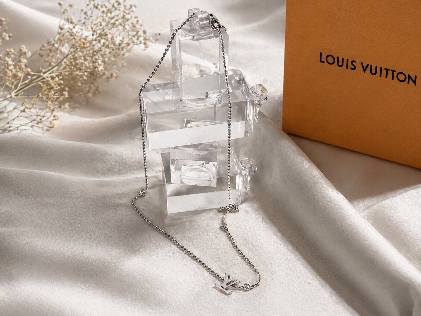 Louis Vuitton Idylle Blossom Pendant Necklace 18K White Gold with Diamond