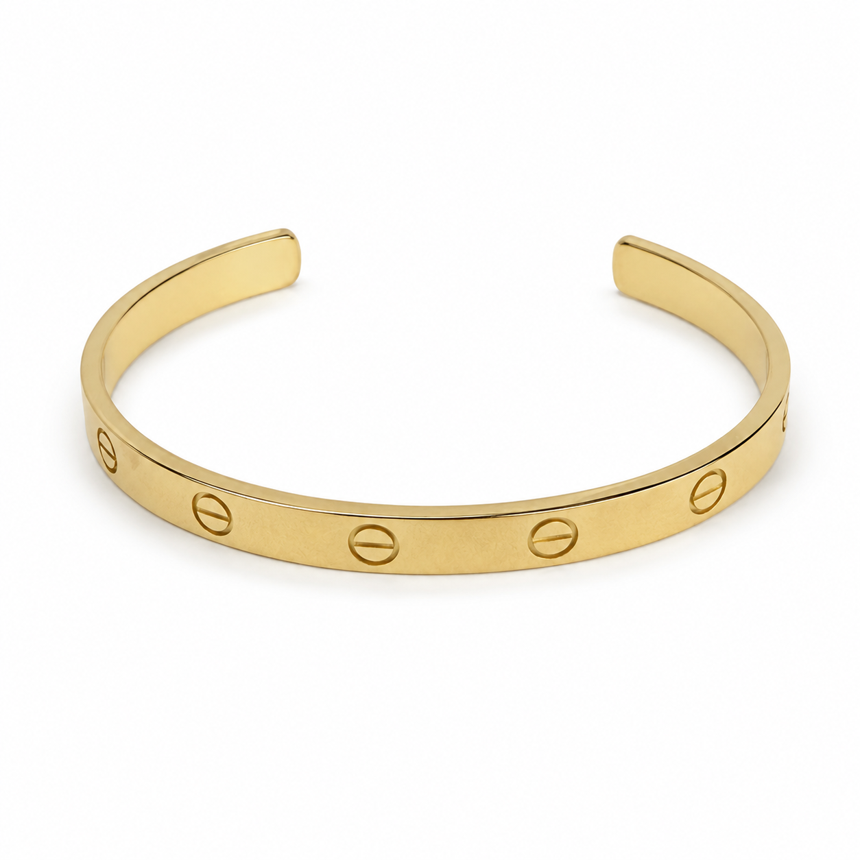 Cartier Love Open Cuff Bracelet in 18k Yellow Gold Size 18
