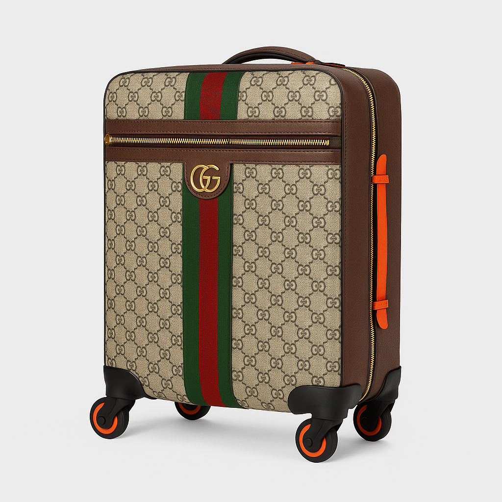Gucci Savoy Small Cabin Trolley Beige Ebony GG Supreme Canvas