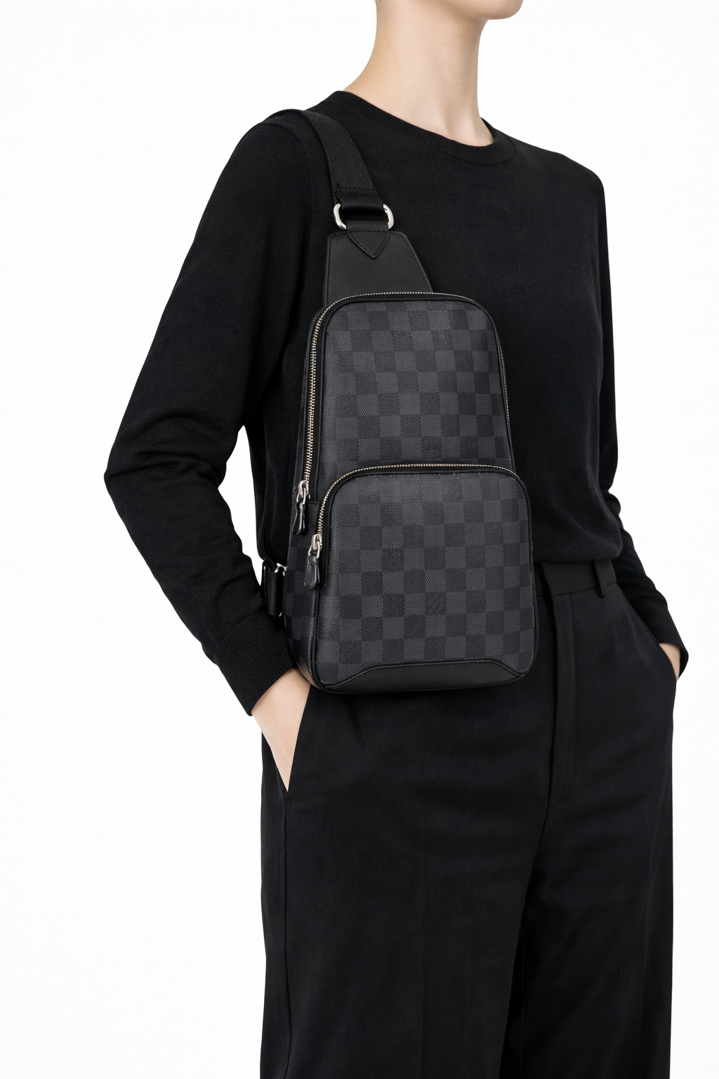 Louis Vuitton Avenue Sling Bag in Damier Graphite Coated Canvas S-05